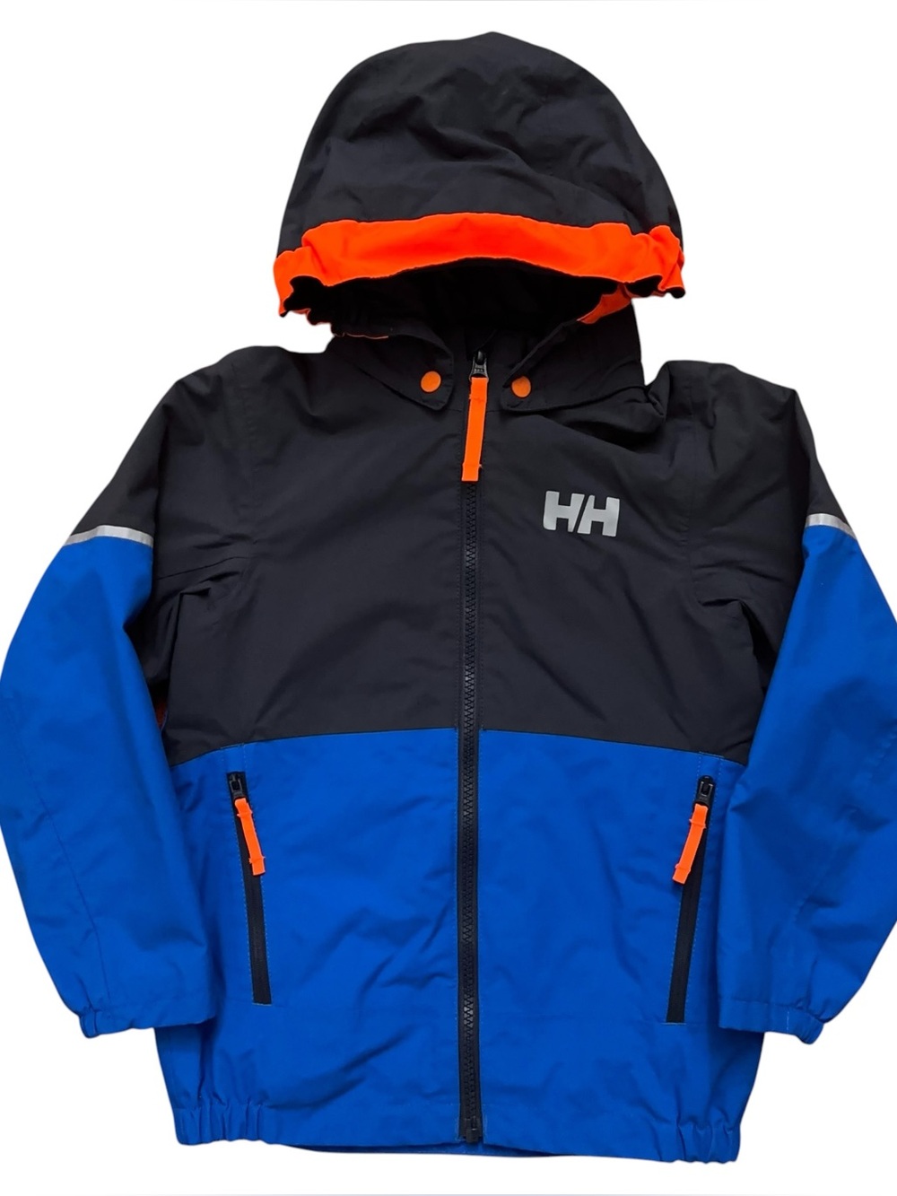 Helly Hansen Jacket Boys Size 7 Full-Zip Detachable Hoodie Softshell Blue